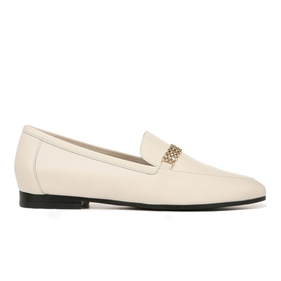 Vionic Charlotte Chain Detail Loafer in Off White Leather Size 6 - Picture 2 of 12